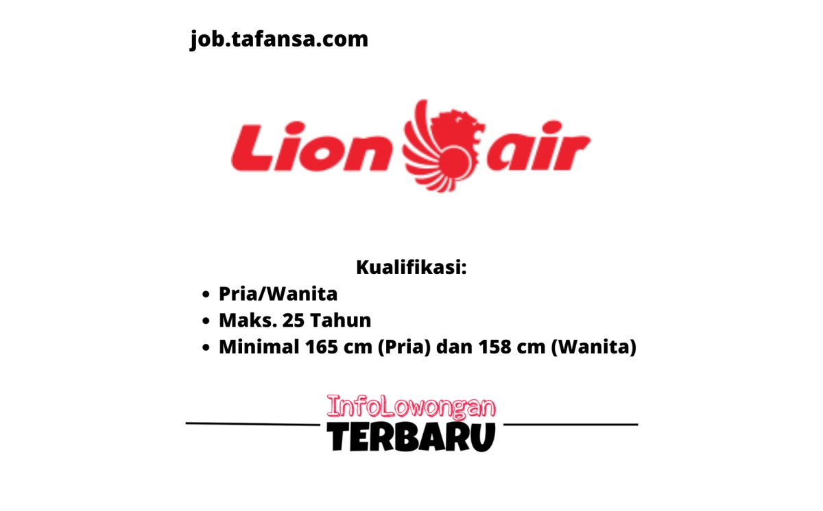 Lowongan Pekerjaan PT Lion Air Group